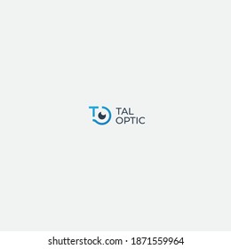 Logo-Brillen-Anfangsbuchstabe T und O Logo Design-Brillen-Logo