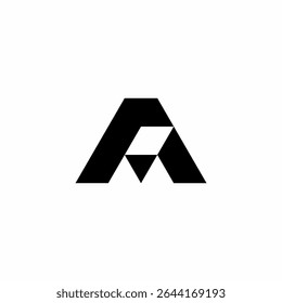 Initial A logo with futuristic, modern, simple, and unique style. Suitable for technology, computer, internet, and security companies.