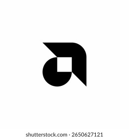 Initial A logo with futuristic, modern, simple, and unique style. Suitable for technology, computer, internet, and security companies.