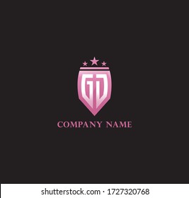 initial logo GD company name design