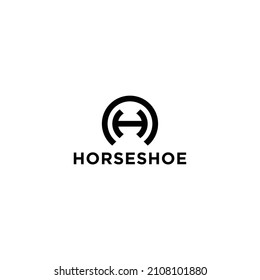 initial logo h design, with horseshoe shape