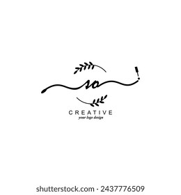 Initial SO logo handwriting botanical branding typography