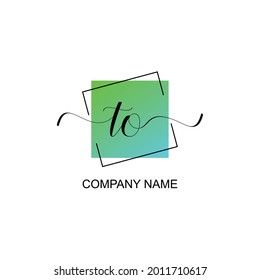 A plantilla tipográfica de escritura a mano del logotipo inicial