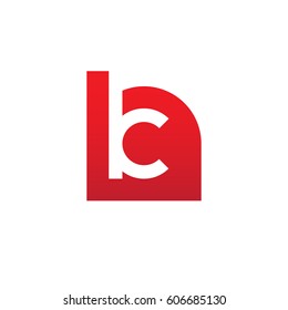 initial logo hk, kh, k inside h rounded letter negative space logo red gray