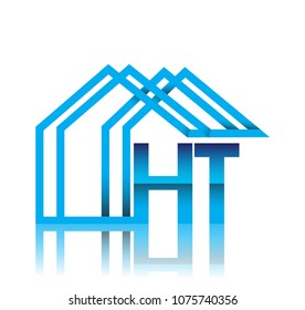 initial logo HT with house icon, business logo and property developer.