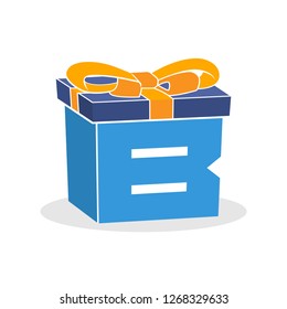 Initial logo icon for a gift shop business with the initials letter B