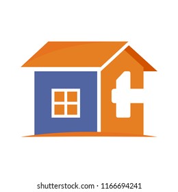 initial logo icon for home construction business with details of initial letters O & C