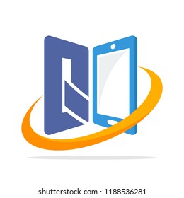 initial logo icon for the smartphone gadget business with the initials of the letter Q