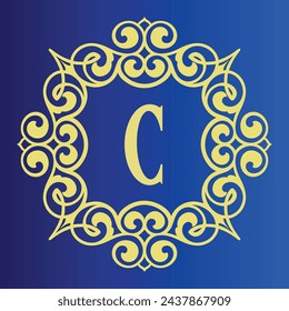 The initial logo is in an iconic art deco style, featuring elegant geometry and bold colors. Ideal for brands looking to convey elegance and a classic modern feel