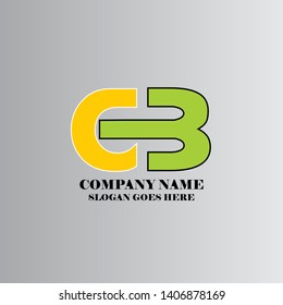 initial logo illustration c 3 yellow green 