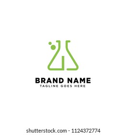 initial i logo inspiration type of science / experiment / molecule / laboratory / biology vector template for download