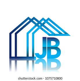 initial logo JB with house icon, business logo and property developer.