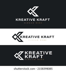 initial logo k b vector logo design 