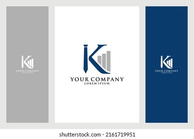 Initial Logo K, Business Consulting Law Logo Icon