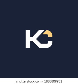 initial logo KC flat monogram