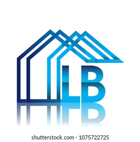 initial logo LB with house icon, business logo and property developer.