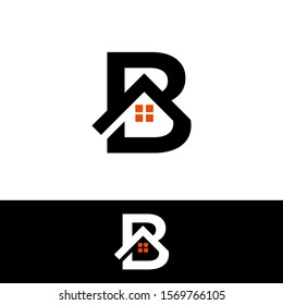 Initial Logo letter B House Real Estate Logo Design, modern Logotype design for corporate company branding.