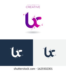 Initial logo letter BC lowercase linked sliced template. Modern Abstract Design for business company. Vector Illustration.