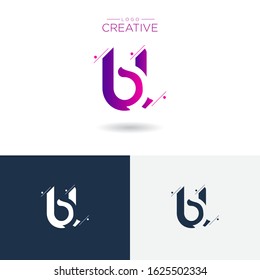 Initial logo letter BL lowercase linked sliced template. Modern Abstract Design for business company. Vector Illustration.