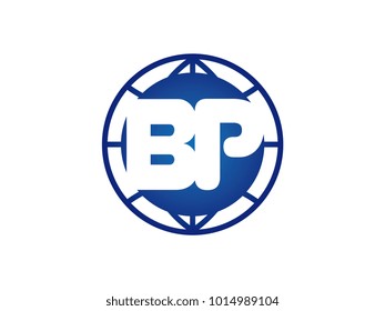 The initial logo of the letter BP in the blue Globe