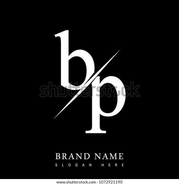 Bp Initial Box Letter Logo Template Stock Vector Royalty Free