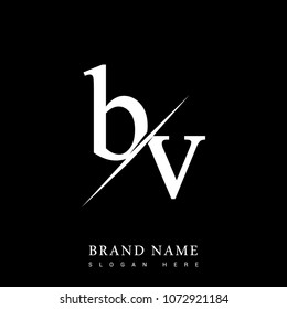 Initial Logo Letter Bv Company Name Stock Vector (Royalty Free ...