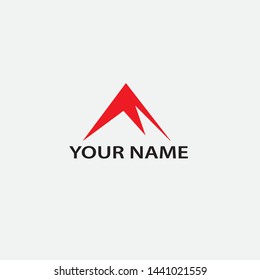 The initial logo letter F is formed like a silhouette of a mountaintop vector design