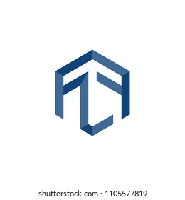 initial logo letter FLF