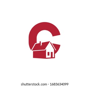 Anfangsbuchstabe für das Logo mit Hausrot C