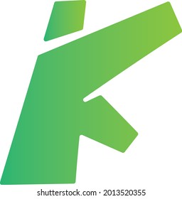initial logo letter I K or K I , in man shape who want to huge