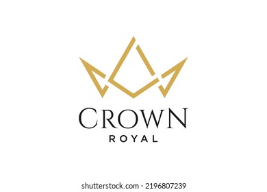 initial logo letter L with crown vector symbol illustration