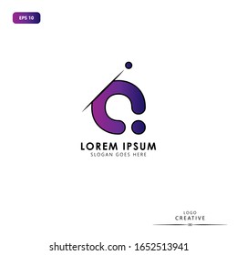 Initialer Logo-Buchstabe Eine in Kleinbuchstaben geschnittene Designvorlage. violetter Farbkorrekturbrief, einzeln auf weißem Hintergrund. Geeignet für Business, Consulting Group Unternehmen. Vektorillustration Illustration. EPS10
