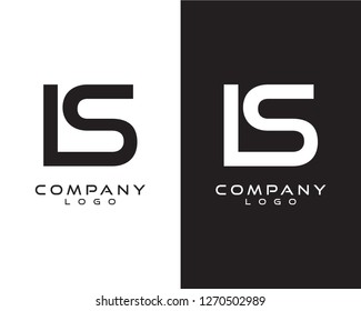 initial logo letter ls, sl, is, si with circle shape 