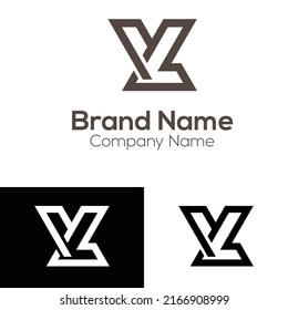 Initial Logo With Letter LV