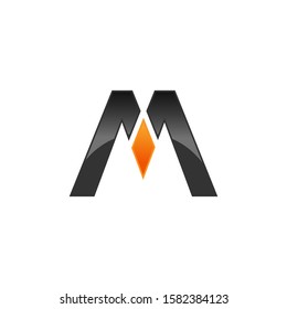 Initial Logo letter M, modern Logotype design for corporate company branding.
