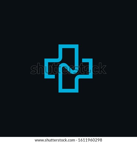 initial logo letter N medical 