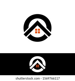 Initial Logo letter O House Real Estate Logo Design, modern Logotype design for corporate company branding.