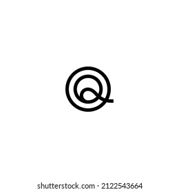 initial logo letter q vector design with illustration circle shape