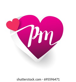initial logo letter QI with heart shape red colored, logo design for wedding invitation, wedding name and business name

