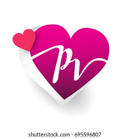 initial logo letter QI with heart shape red colored, logo design for wedding invitation, wedding name and business name
