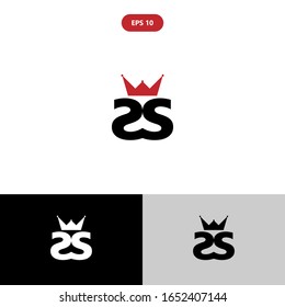 Initial logo letter S SS lowercase linked template. Black white letter isolated on white black and grey background. Suitable for business, consulting group company. Vector Illustration. EPS 10