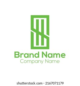 Logotipo inicial con letra SH