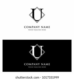 Initial Logo Letter of Symbol Company. Modern template Flat black signs design on White Background. vector icon elegant and luxury. monogram logo concept black and white