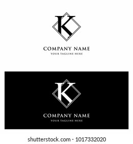 Initial Logo Letter of Symbol Company. Modern template Flat black signs design on White Background. vector icon elegant and luxury. monogram logo concept black and white