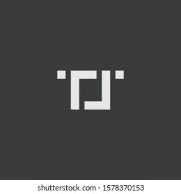 initial logo letter ts with black and white colors