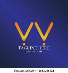 Initial logo letter VV V. Good for business, corporate, company, organization, advertising, website and more. 