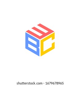 Logo inicial con la carta WBC. Logo de Hexagon