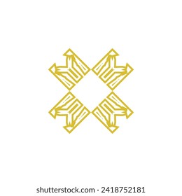 Ursprünglicher Logo-Buchstabe X Firmendesign
