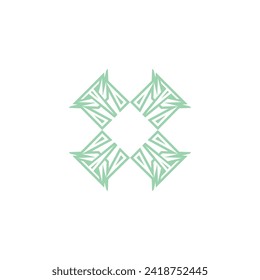 Letra inicial del logotipo Diseño de la empresa X
