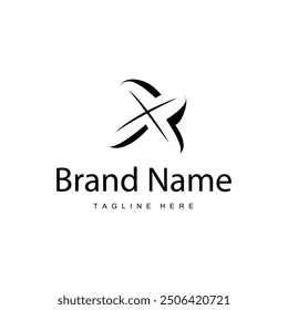 Letra inicial del logotipo X con un concepto de diseño de letra de alfabeto simple y minimalista